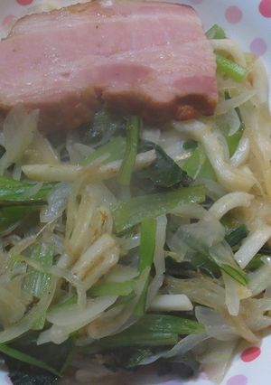 ベーコンステーキの蒸し焼きうどん-レシピのメイン写真