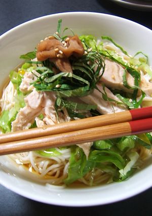 チキンサラダのぶっ掛けそうめん-レシピのメイン写真