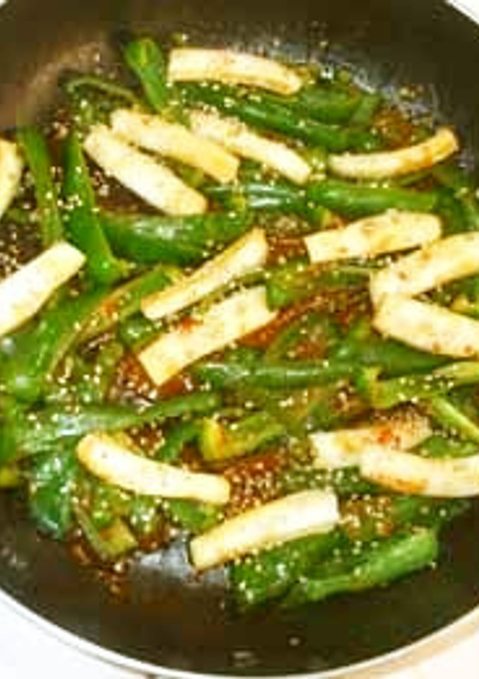 冷凍イカとピーマンの棒々鶏ソース炒めもの-レシピのメイン写真