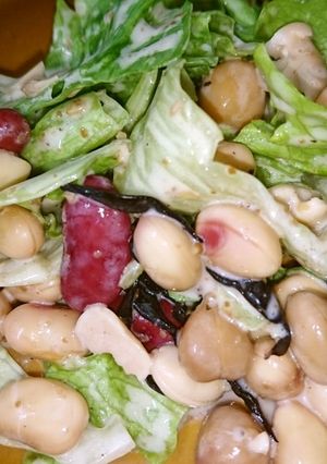 水煮豆で簡単ごまサラダ☆-レシピのメイン写真