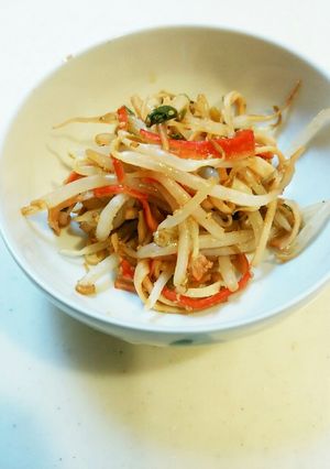 カニカマともやしの中華風ごま和え-レシピのメイン写真