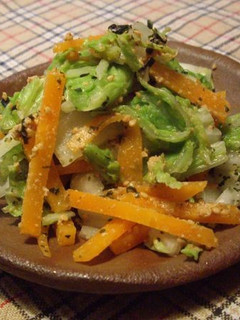 白菜とにんじんのわかめふりかけ和え-レシピのメイン写真
