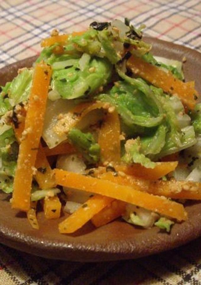 白菜とにんじんのわかめふりかけ和え-レシピのメイン写真