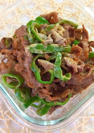 【簡単糖質制限】牛肉ピーマンのカレーマヨ-レシピのメイン写真