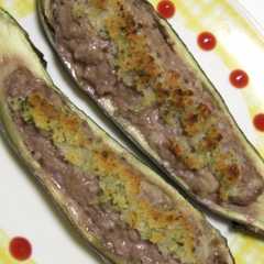 รูปของ 洋風♪ナスの肉詰ボート