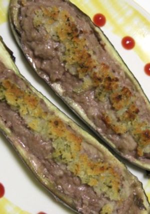 洋風♪ナスの肉詰ボート-レシピのメイン写真