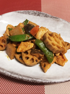 鶏胸肉とれんこんのみそ豆板醤炒め-レシピのメイン写真