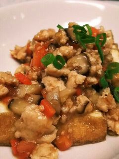 野菜も入ってる~厚揚げのそぼろあんかけ-レシピのメイン写真