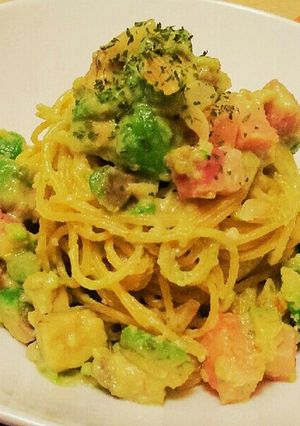 ベーコンとアボカドのクリームパスタ-レシピのメイン写真