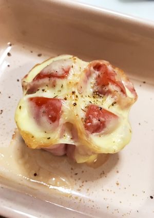 四つ葉風〜トマトのチーズ焼き-レシピのメイン写真