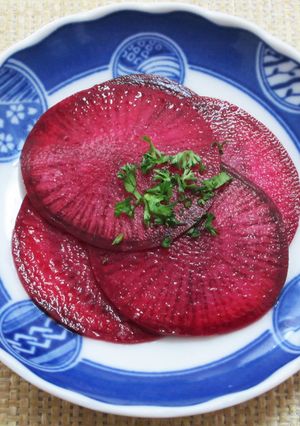紅くるり大根の甘酢漬け-レシピのメイン写真