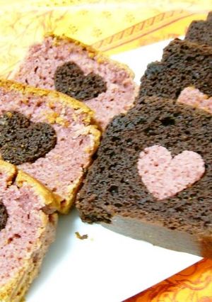米粉で★中にハート♡2色パウンドケーキ-レシピのメイン写真