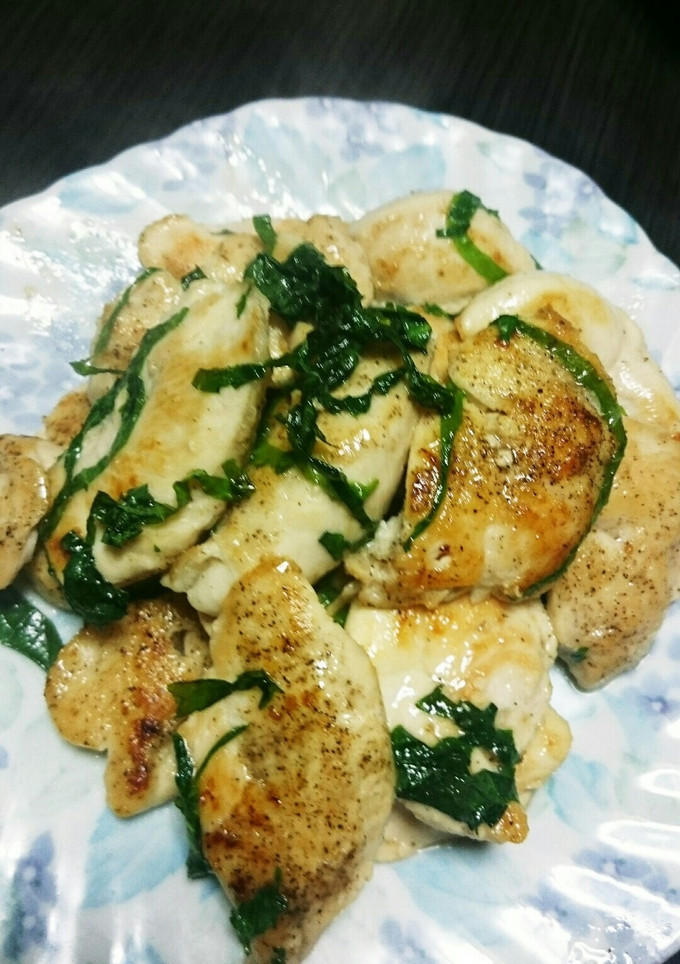 簡単❤鳥のささみの大葉炒め(*^O^*)-レシピのメイン写真