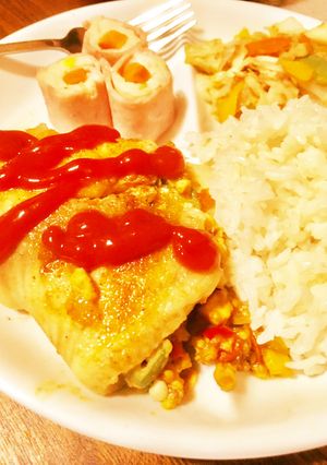 野菜カレー入りのティラピア-レシピのメイン写真