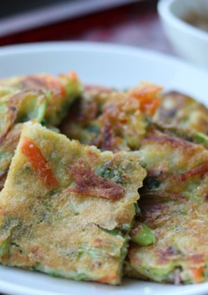 お好み焼きの粉で簡単♪野菜たっぷりチヂミ-レシピのメイン写真