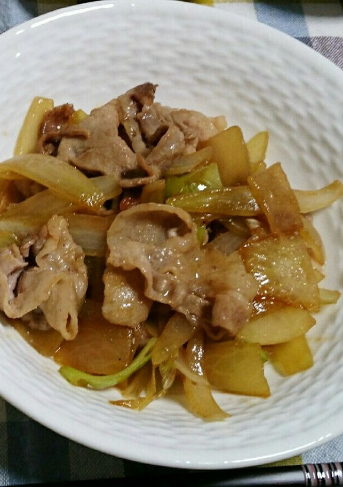 豚肉とたまねぎのオイスターソース炒め-レシピのメイン写真