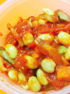 簡単!お弁当に!根菜サラダ豆のトマト煮-レシピのメイン写真