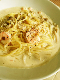豆乳鍋の次の日は☆スープの残りでパスタ♪-レシピのメイン写真
