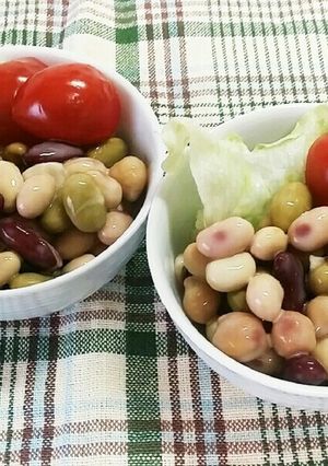 和えるだけ！子供も食べる簡単豆サラダ♡-レシピのメイン写真