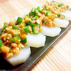 รูปของ 市販のおろしタレ利用!蒸し長芋の納豆ダレ