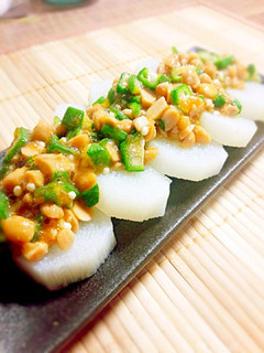 市販のおろしタレ利用!蒸し長芋の納豆ダレ-レシピのメイン写真