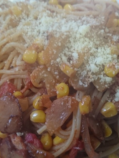 ツナとコーンのトマトスパゲティ-レシピのメイン写真