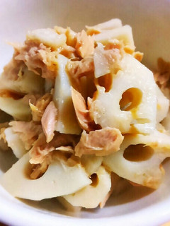レンジで簡単☆蓮根とツナの味噌煮-レシピのメイン写真