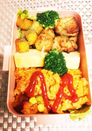 娘･M,s弁当 チキンライスおかず3品-レシピのメイン写真
