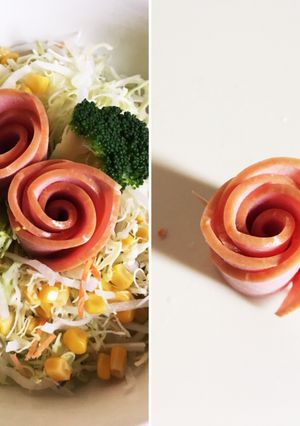 巻くだけ簡単!!ハム薔薇♡-レシピのメイン写真