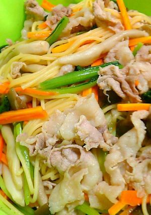 簡単！野菜炒めパスタ-レシピのメイン写真