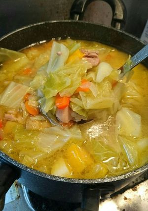 風邪と戦う！鶏と野菜のビタミンスープ-レシピのメイン写真