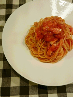 トマトとベーコンのシンプルパスタ。-レシピのメイン写真