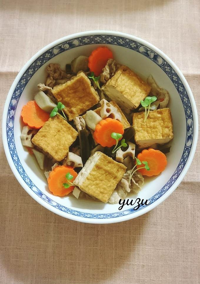 おかずになる♪厚揚げと豚肉の煮物-レシピのメイン写真