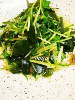 水菜とワカメのお浸し♪-レシピのメイン写真