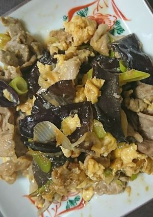きくらげと豚肉のたまご炒め-レシピのメイン写真