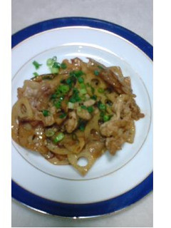 レンコン&豚肉の甘辛-レシピのメイン写真