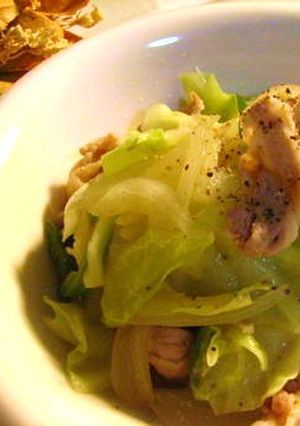 電子レンジでほっとく豚バラキャベツ蒸し-レシピのメイン写真
