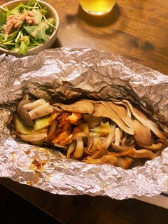 鮭とキノコのみそマヨホイル焼き-レシピのメイン写真