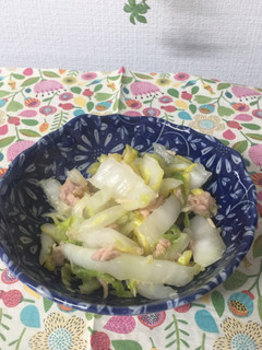 白菜とツナ缶のレモン塩あえ-レシピのメイン写真