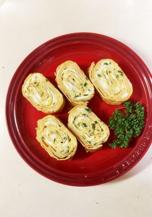 卵6個で卵焼き器で巨大卵焼きに挑戦！-レシピのメイン写真