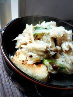 揚げ出し豆腐*キノコたっぷりミゾレ餡♪-レシピのメイン写真