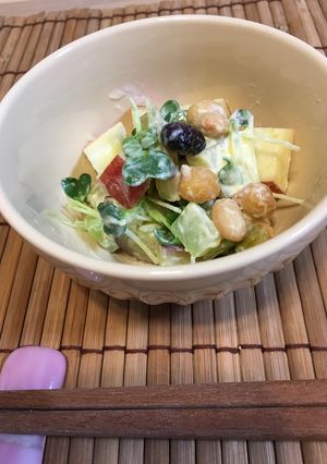 大豆とサツマイモのサラダ-レシピのメイン写真
