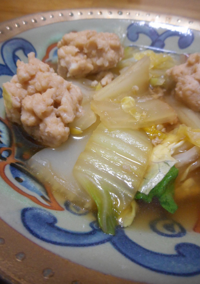 鶏団子と白菜の煮浸し-レシピのメイン写真