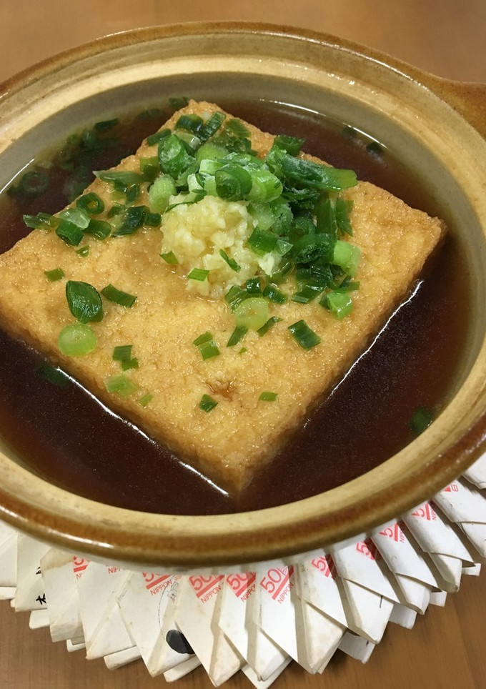 ひとり土鍋で絹厚揚げのあごだしつゆ煮-レシピのメイン写真