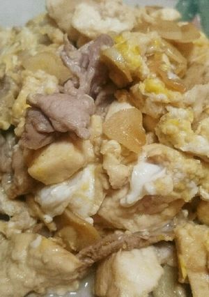 豚肉、豆腐、玉子、にんにくのチャンプル風-レシピのメイン写真