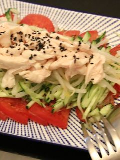 しっとりふっくら茹で鶏のバンバンジー-レシピのメイン写真