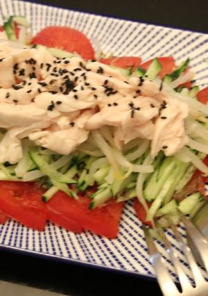 しっとりふっくら茹で鶏のバンバンジー-レシピのメイン写真