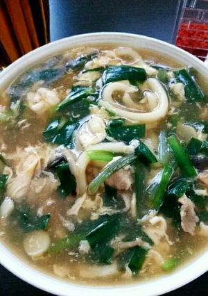 ニラ玉餡掛けうどん-レシピのメイン写真