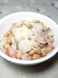 蒸し大豆と山芋のパパッと炒め♪-レシピのメイン写真