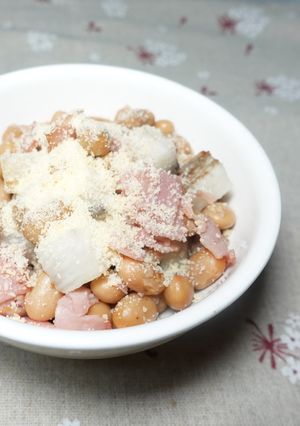 蒸し大豆と山芋のパパッと炒め♪-レシピのメイン写真